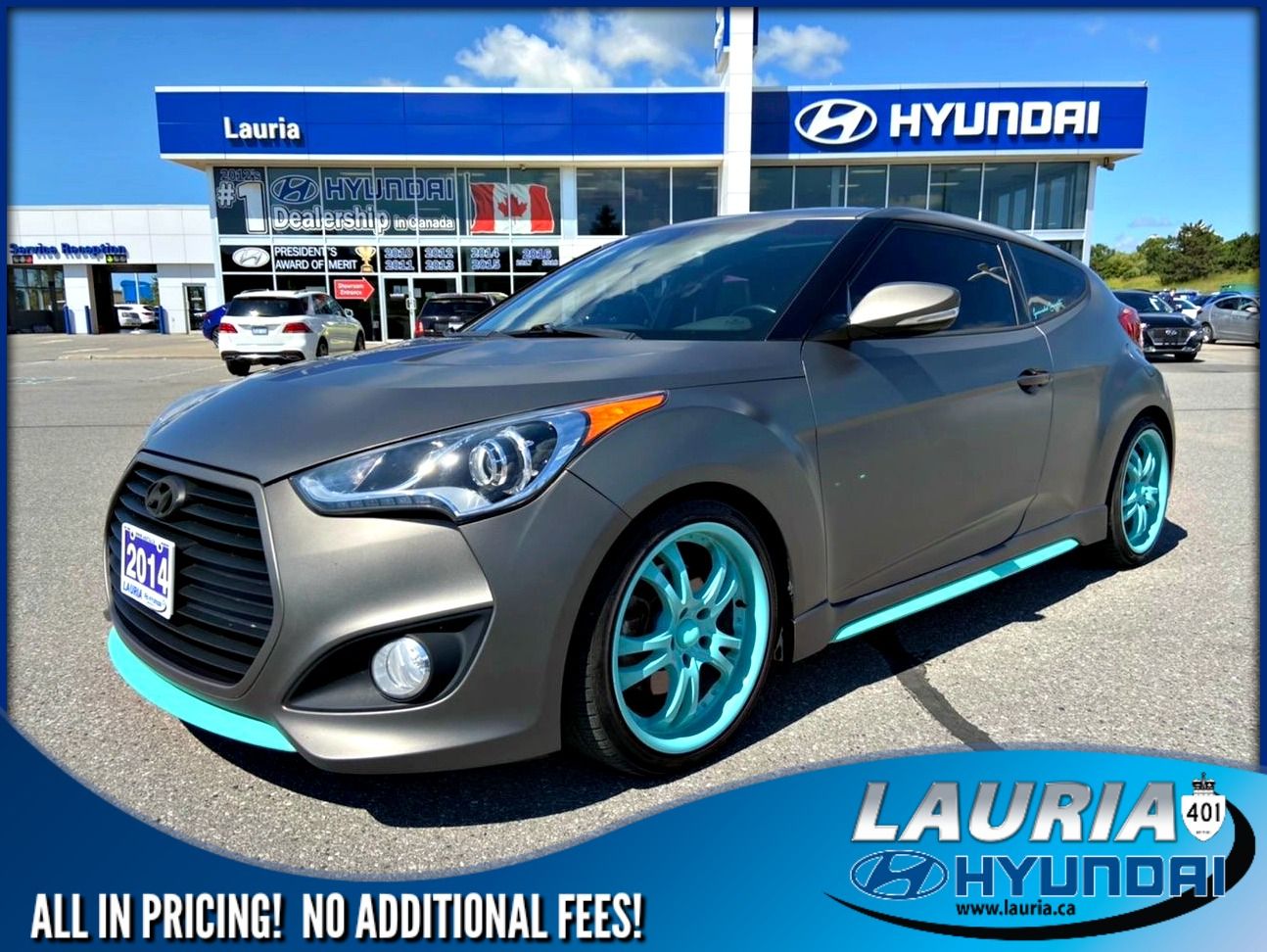 Pre-Owned 2014 Hyundai Veloster Turbo w/Matte Grey Hatchback 2 Dr. in ...