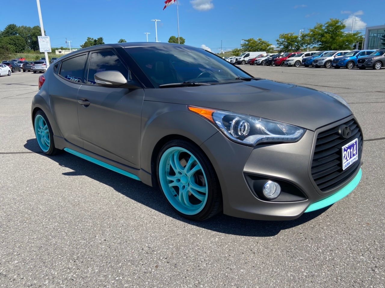 Pre-Owned 2014 Hyundai Veloster Turbo w/Matte Grey Hatchback 2 Dr. in ...